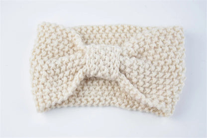 Kawaii Cozy Bowknot Knitted Headband 🎀 | Handmade Winter Hair Accessory for Stylish Women ❄️🌟