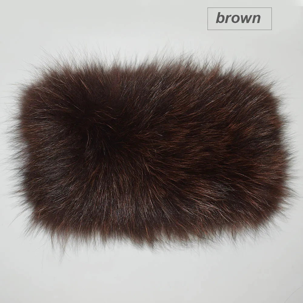 Whimsical Fox Fur Knit Headband For Women Cute Elastic Ear Warmer 🦊✨