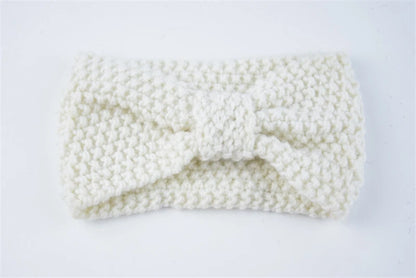 Kawaii Cozy Bowknot Knitted Headband 🎀 | Handmade Winter Hair Accessory for Stylish Women ❄️🌟