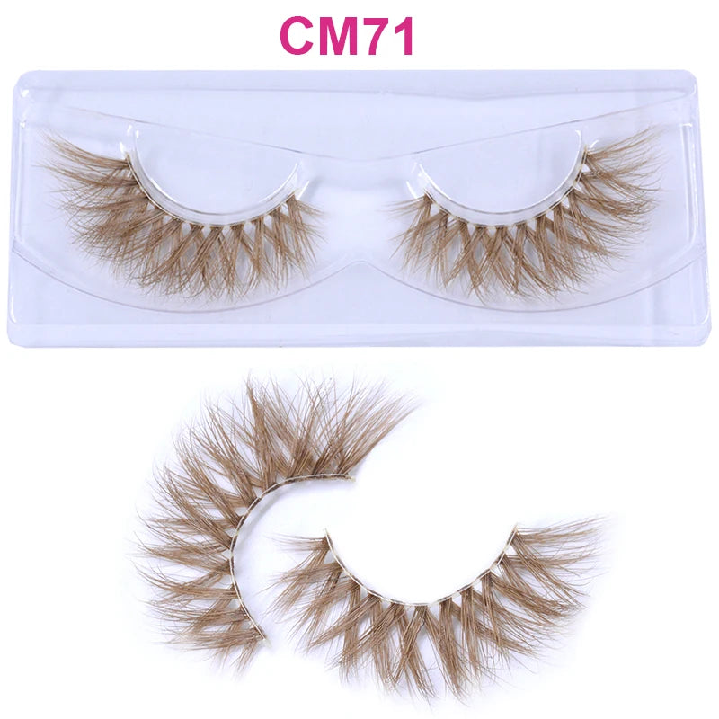 Kawaii Rainbow Mink Lashes 🌈 | 3D/5D Colorful Faux Eyelashes for Cosplay & Halloween 🎉