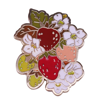 🍓 Cute Kawaii Strawberry Milk Cat & Bunny Enamel Pin 🌟 Adorable Fruit & Drink Brooch for Spring Gifts!