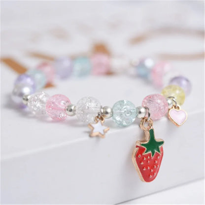 💖 Adorable Kawaii Popcorn Beads Bracelet 🌈 for Girls - Whimsical Friendship Jewelry 🌟
