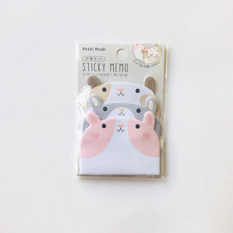 🐧✨ Adorable Animal Sticky Notes Set - 45 Sheets of Fun Penguin, Pig, Bear, & Cat Memo Pads for Students! 🎉📚