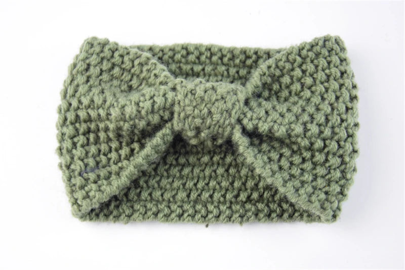 Kawaii Cozy Bowknot Knitted Headband 🎀 | Handmade Winter Hair Accessory for Stylish Women ❄️🌟
