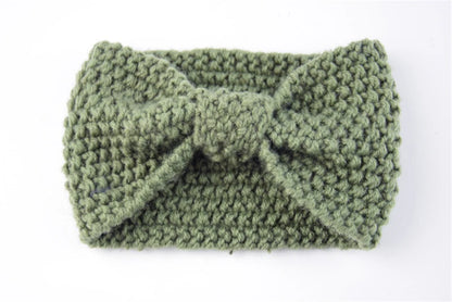Kawaii Cozy Bowknot Knitted Headband 🎀 | Handmade Winter Hair Accessory for Stylish Women ❄️🌟