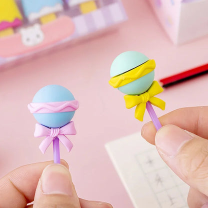Kawaii Lollipop Ice Cream Erasers 🍭🍦 - Fun Rubber Pencil Erasers for Kids | Adorable Stationery Supplies!