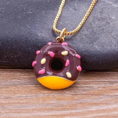 Sweet Kawaii Donut Pendant Necklace 🍩✨