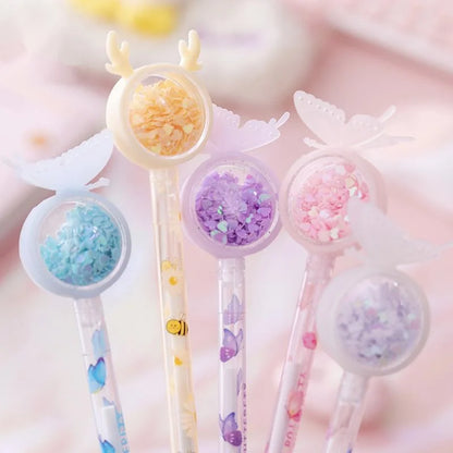 Kawaii Gel Pen 🐰✨ | Cute Rabbit & Butterfly Design | Sweet 0.5mm Ink for School & Office Supplies 🖊️🌼