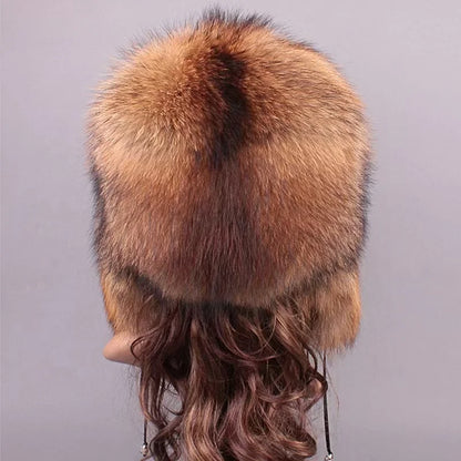 Cozy Winter Warm Raccoon Fur Lei Feng Hat For Outdoor Daily Use ❄️🐾