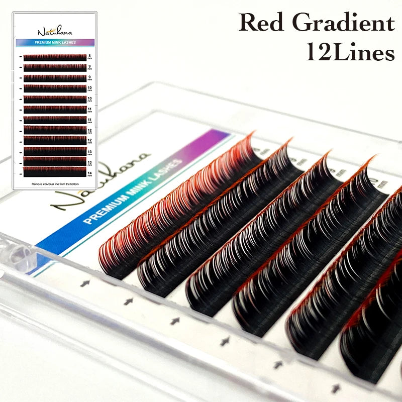 🌈 Kawaii Ombre Rainbow Faux Mink Eyelashes - Colorful Gradient Extensions! 🦄✨