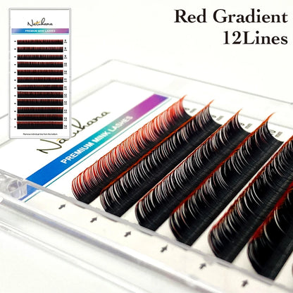 🌈 Kawaii Ombre Rainbow Faux Mink Eyelashes - Colorful Gradient Extensions! 🦄✨