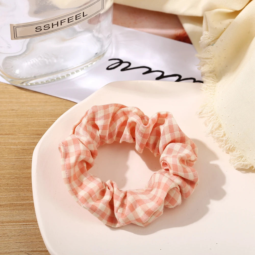 Kawaii Strawberry Blossom Hair Scrunchies 🍓🌸 | Adorable Elastic Hair Ties for Girls & Women!