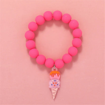 💖 Adorable Kawaii Popcorn Beads Bracelet 🌈 for Girls - Whimsical Friendship Jewelry 🌟