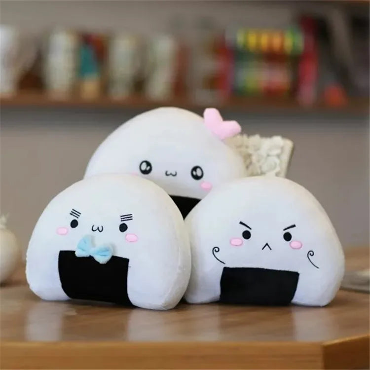Adorable Plush Rice Ball Pillow 🍙✨ - Pixie Quill