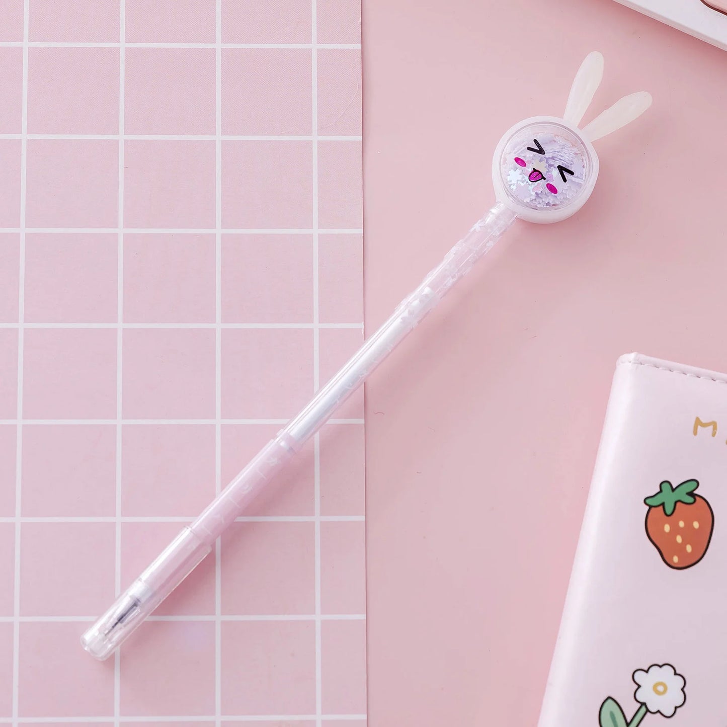 Kawaii Gel Pen 🐰✨ | Cute Rabbit & Butterfly Design | Sweet 0.5mm Ink for School & Office Supplies 🖊️🌼