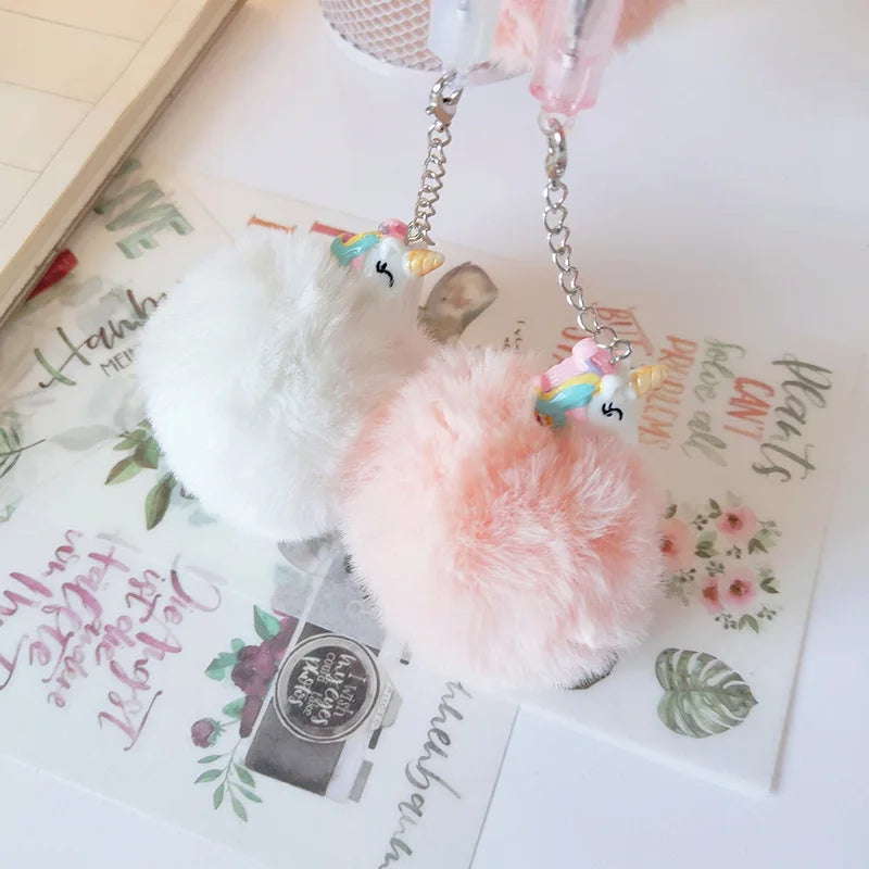 Kawaii Unicorn Plush Gel Ink Pen 🦄✨ | Cute Winter Stationery for School & Office | 0.5mm Writing Magic!