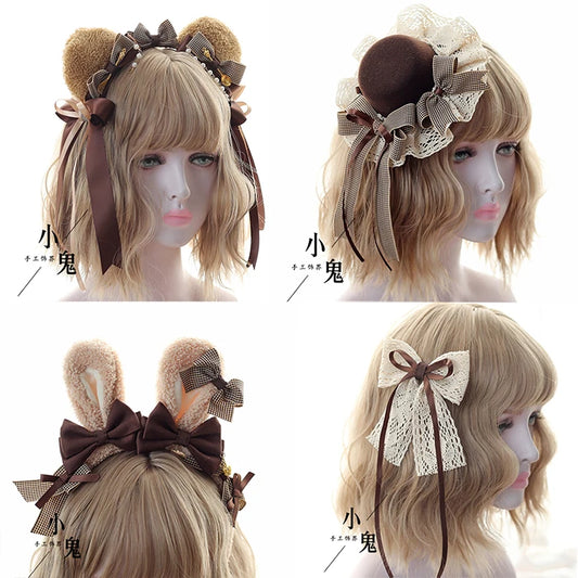 Kawaii Bear Ear Headband 🎀 | Sweet Japanese Lolita Hair Accessories 🐻✨