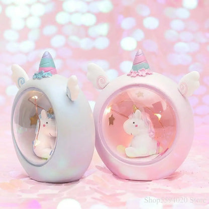 Kawaii Unicorn Star Night Lamp 🌟✨ | Adorable Table Decor for Girls' Rooms 💖 | Touch-Activated LED Magic! 🦄