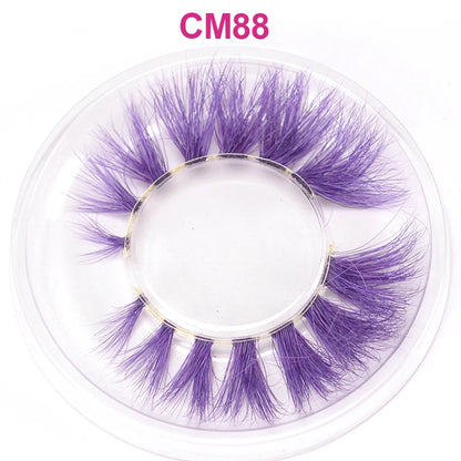 Kawaii Rainbow Mink Lashes 🌈 | 3D/5D Colorful Faux Eyelashes for Cosplay & Halloween 🎉