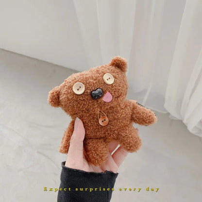 Kawaii 3D Plush Bear Earphone Case 🐻✨ for AirPods 1 2 3 4 Pro2 - Cute & Protective Silicone Cover! 🎧💖