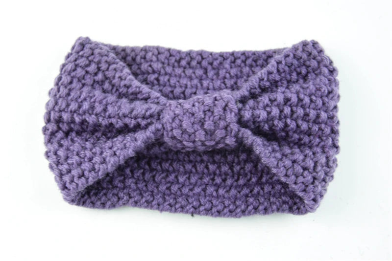 Kawaii Cozy Bowknot Knitted Headband 🎀 | Handmade Winter Hair Accessory for Stylish Women ❄️🌟