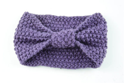 Kawaii Cozy Bowknot Knitted Headband 🎀 | Handmade Winter Hair Accessory for Stylish Women ❄️🌟