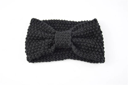Kawaii Cozy Bowknot Knitted Headband 🎀 | Handmade Winter Hair Accessory for Stylish Women ❄️🌟