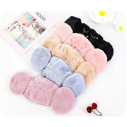 Cute Cat 2-in-1 Earmuff & Mask 🐱❄️ Cozy Cartoon Warmth for Winter Adventures!