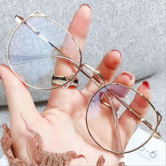 Kawaii Cat Ear Anti-Blue Light Glasses 🐾✨ | Cute Metal Eyewear for Stylish Eye Protection! 🌈👓