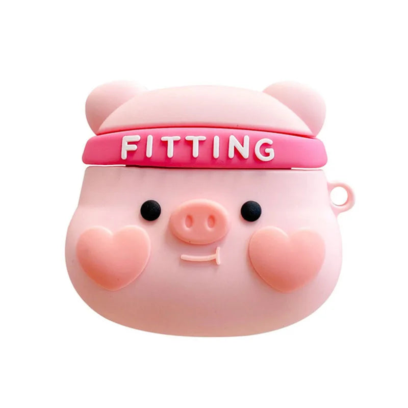 🎉✨ Adorable 3D Pig & Cow Silicone Case for AirPods Pro 🐷🐮 - Cute & Protective Earphone Cover! 🎧💖 - Pixie Quill