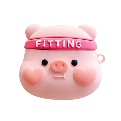🎉✨ Adorable 3D Pig & Cow Silicone Case for AirPods Pro 🐷🐮 - Cute & Protective Earphone Cover! 🎧💖 - Pixie Quill