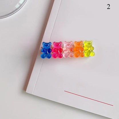 Adorable Candy Bear Hair Clips 🐻✨ Sweet & Colorful Hairpins for Girls & Women! 🌈🎀 - Pixie Quill