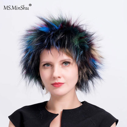 Whimsical Fox Fur Knit Headband For Women Cute Elastic Ear Warmer 🦊✨