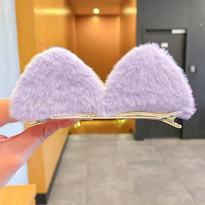 Purr-fectly Adorable Plush Cat Ear Hair Clips 🐾✨ - Fun Fashion Accessories for Girls & Women!