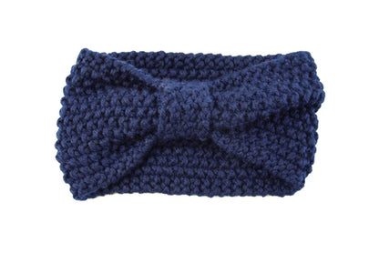 Kawaii Cozy Bowknot Knitted Headband 🎀 | Handmade Winter Hair Accessory for Stylish Women ❄️🌟