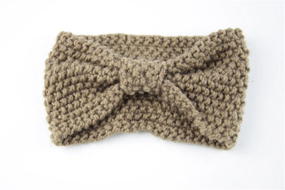 Kawaii Cozy Bowknot Knitted Headband 🎀 | Handmade Winter Hair Accessory for Stylish Women ❄️🌟