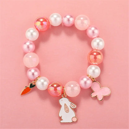 💖 Adorable Kawaii Popcorn Beads Bracelet 🌈 for Girls - Whimsical Friendship Jewelry 🌟