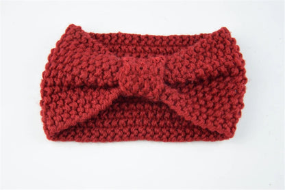Kawaii Cozy Bowknot Knitted Headband 🎀 | Handmade Winter Hair Accessory for Stylish Women ❄️🌟