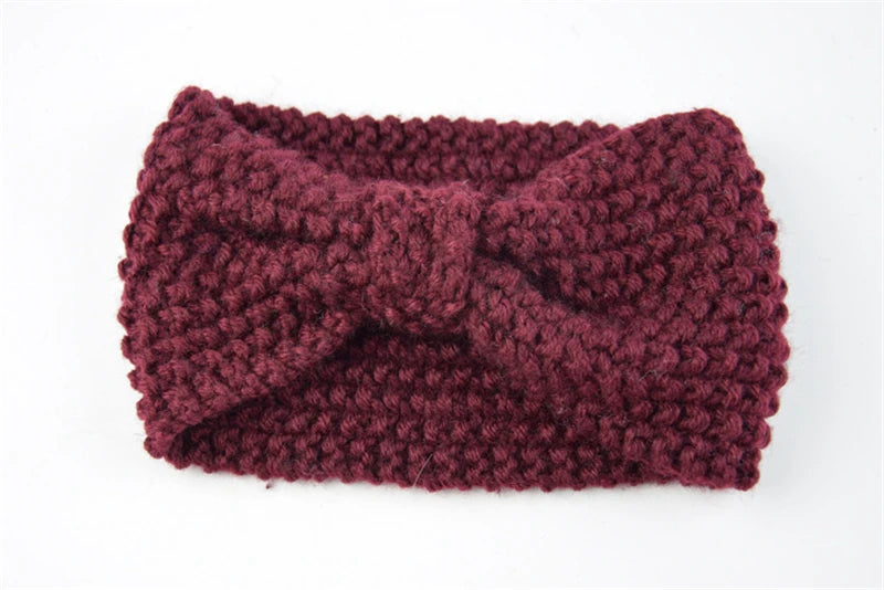 Kawaii Cozy Bowknot Knitted Headband 🎀 | Handmade Winter Hair Accessory for Stylish Women ❄️🌟