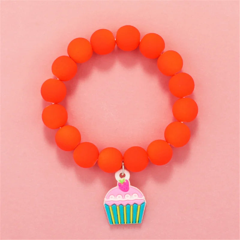 💖 Adorable Kawaii Popcorn Beads Bracelet 🌈 for Girls - Whimsical Friendship Jewelry 🌟
