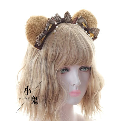 Kawaii Bear Ear Headband 🎀 | Sweet Japanese Lolita Hair Accessories 🐻✨