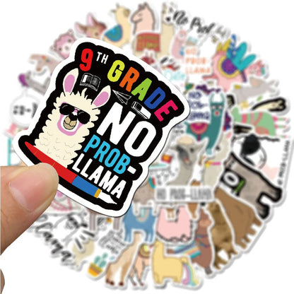 50 Adorable Kawaii Alpaca LLama Stickers 🦙✨ | 50PCS Cute PVC Decals for DIY | Perfect for Luggage, Guitar & More! 🎸🎒