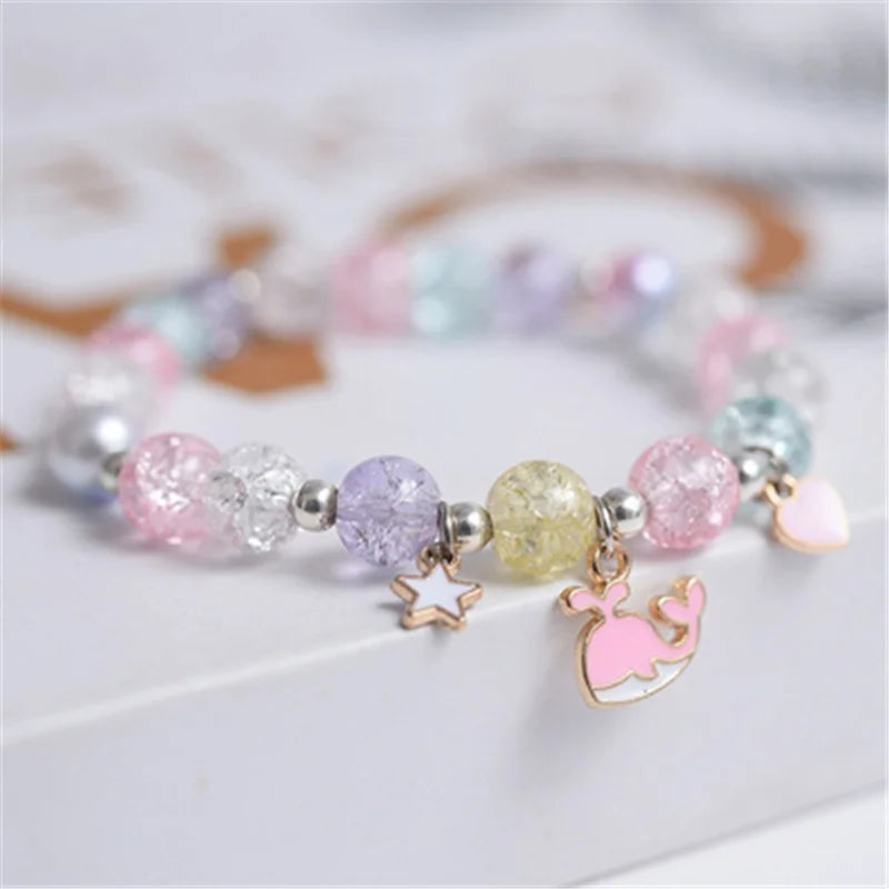 💖 Adorable Kawaii Popcorn Beads Bracelet 🌈 for Girls - Whimsical Friendship Jewelry 🌟