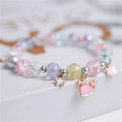 💖 Adorable Kawaii Popcorn Beads Bracelet 🌈 for Girls - Whimsical Friendship Jewelry 🌟