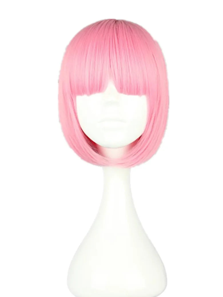Kawaii Pink Wavy Wig 💖✨ | Fei-Show Synthetic Heat Resistant Short Bob for Cosplay & Halloween 🎃👩‍🎤