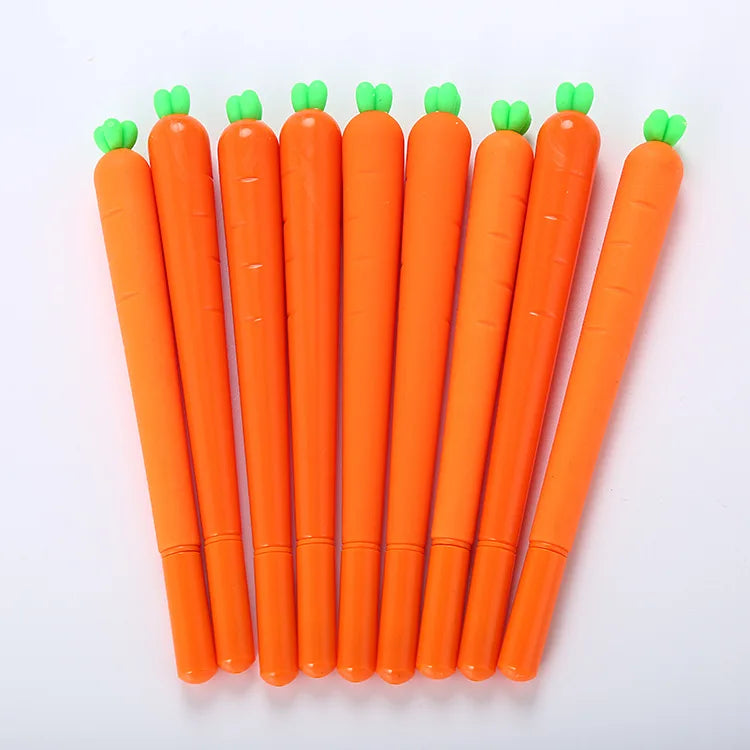 Adorable Carrot Gel Pen 🥕✨ - Kawaii Cartoon Stationery for Office & School!