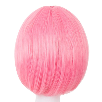Kawaii Pink Wavy Wig 💖✨ | Fei-Show Synthetic Heat Resistant Short Bob for Cosplay & Halloween 🎃👩‍🎤