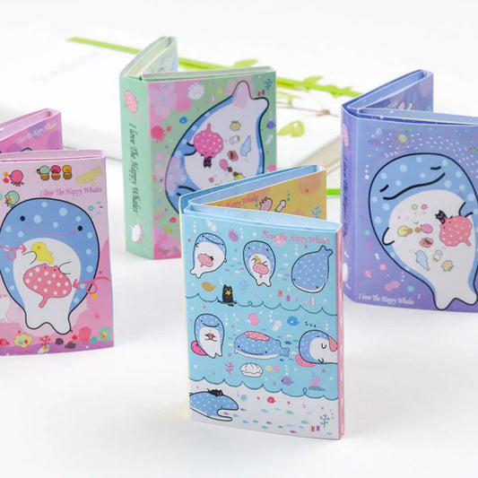 Kawaii Whale Memo Pad 🐋✨ - Adorable Folding Sticky Notes for School & Office Fun! 📚💖