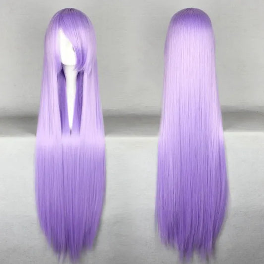 Kawaii Lilac Long Wig 🌸✨ - 40" Straight Synthetic Hair for Cosplay & Parties! 🌈