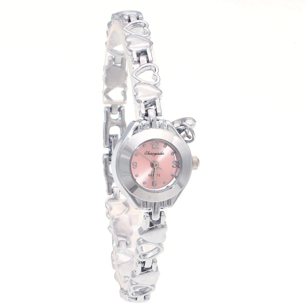 ✨ Kawaii Retro Quartz Bracelet Watch 🌸 Vintage Roman Style for Women 💖 High-Quality Silver Timepiece ⏰